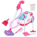 キッズ掃除機おもちゃ、ピンクミニ掃除機、幼児用掃除機セット、家電おもちゃロールプレイ親子ゲームふりプレイ