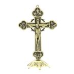ベースイエスクロスウォールアート祈りが工芸品を横切る金属製の立っている十字架
