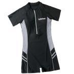 レディース半袖水着フロントジッパー水着ビーチウェア