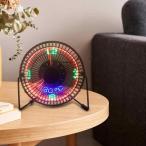 LED USB время часы вентилятор Mini портативный вентилятор real time часы отображать c функцией стол вентилятор 360° вращение маленький размер стол вентилятор 