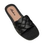 レディース スライド サンダル、スリッポン フラット サンダル、夏用ドレッシーな履物ソフトレザー スリッパ ファッション スライド ショッピング 旅行