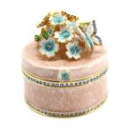 小さなジュエリーボックス 金属製ジュエリーケース 蓋付き デスクトップ ポータブル 手描き 小物入れ ブレスレット イヤリング スタッド リング ネッ