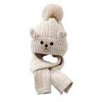  детский зимний шляпа шарф комплект вязаный Beanie колпак защита горла "neck warmer" верховая езда для 