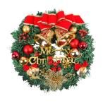 クリスマスリース クリスマスリース ガーランド 壁掛け 30cm 玄関リース クリスマスデコレーション フェスティバル ファームハウス 新年