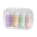 4ピース/個トイレタリー用の旅行ボトルトイレトリーボトル80mlスクイーズ可能なリークプルーフの財団トナーハンド用