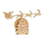 木製クリスマスツリーセンターピース本棚フィギュアテーブルキッチンキャビネットホリデーコレクション装??飾クリスマステーブルデコレーション