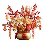 中国の旧正月飾り、造花盆栽飾りフラワーアレンジメント鉢植えホテル家族友人用