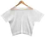  превосходный товар * плиссировать шкив z Issey Miyake сетка cut and sewn женский размер 3 белый PLEATS PLEASE ISSEY MIYAKE [AFB26]