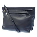  б/у * Loewe Large двойной сумка сумка на плечо 109.54.M33 женский темно-синий LOEWE[AFE6]