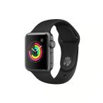 アップルウォッチ Apple Watch Series 3 GPSモデル 38mm MTF02J/A A1858 スペースグレイアルミニウムケース ブラックスポーツバンド