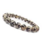  натуральный камень браслет далматинец jasper примерно 8mm Power Stone аксессуары 