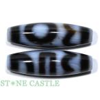 石流通センター 天然石 ビーズ アクセサリー 天珠ビーズ 高級風化天珠3.8cm 息増懐珠 (白地に茶模様タイプ) パワーストーン