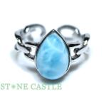 石流通センター 一点物 天然石 リング ラリマー (5A) しずく型 No.09 パワーストーン