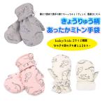 【きょうりゅう柄 ミトン手袋】 キッズ用 手袋 ダイナソー 恐竜 子ども ミトン あったかい ボア もこもこ キッズコーデ モノトーン プレゼント お揃い ギフト