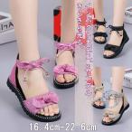 子供サンダル おしゃれ キッズ お姫様 子供サンダル ビーチサンダル 女の子 シューズ 子ども リボン 夏物 キッズシューズ 滑りにくい 可愛い 卒園式/入学式