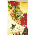 タペストリー デザイン  撮影背景_クリスマスリース タペストリー60×90cm ゴールド 1枚_58-126-1-1_8305-4568