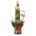 門松 正月飾り 造花 門松作り_牡丹竹門松 高さ150cm 1台_58-187-3-4_8724-152