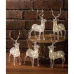 ショッピングイルミネーション イルミネーションライト 屋外  室内_【5連】LEDクリスタルライト トナカイ 【屋外使用可】 1セット_58-87-13-1_8803-1184