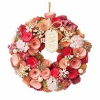 リース 花 玄関 造花_【直径24cm】母の日ナチュラルリース 小 1個_43-47-1-1_8795-328