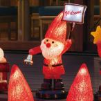 ショッピングイルミネーション イルミネーションライト 屋外 電飾 室内_LEDモチーフ サンタの森 ウェルカムプレート 高さ52cm 1台_58-87-2-1_8162-2752