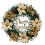  рождественский венок модный вход модный _[ диаметр 40cm] Рождество натуральный lease Gold 1 шт _58-45-2-2_8725-2918