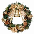 クリスマスリース おしゃれ 玄関 おしゃれ_【直径30cm】クリスマスベルリース ゴールド 1個_58-45-3-2_8257-1990