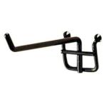 フック 陳列用 有孔ボード パンチングボード_【10本セット】有孔パネル用フック(直径4mm) 黒 長さ10cm_61-426-98-3_3336-910