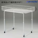 ワゴン バスケットワゴン 販売台 陳列台_バスケットワゴン 丸パイプ脚 W90×D60cm 1台_61-753-35-2_2373-205