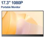 在庫処分 17.3インチ 1080P 1920x1080 モバイルモニター ゲーミングモニター PC液晶モニター mini HDMI、Type-Cポート 30日間保証