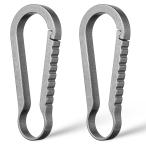 TIMULTI チタン キーホルダー 小型 カラビナ クリップ メンズ クイックリリース キーフック 取付簡単 頑丈 シンプル 軽量 キーチ