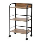 山善(YAMAZEN) ラック キャスター付き 3段 カラーボックス用収納ボックス対応 ロボット掃除機が通れる 棚 幅42×奥行27.5×高