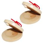 TKS кастаньеты из дерева рука тоже .... образование для кастаньеты детский сад . начальная школа ребенок предназначенный ритм учеба подарок .2 шт. комплект ( натуральный )