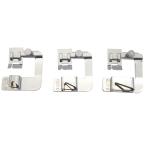 汎用 ミシン 三巻 押さえ 3サイズ セット 折幅 13mm 19mm 25mm 押え 金具 アタッチメント 家庭用ミシン工業用ミシン