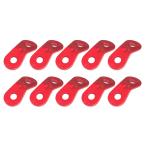 エリッゼ（ELLISSE） アルミ自在金具 10個入 ロープ径φ3.0-5.5mmまで対応 ALM-10 (レッド)