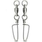 QISHUO ベアリング 青物 スイベル スナップ付き サルカン 高強度 ステンレス スナップ ボールベアリング スイベル ルアー さるかん