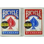 Bicycle マジックに最適トランプの王様「BICYCLE バイスクル ライダーバック808 ポーカーサイズ」レッド＆ブルーをセットでGE