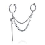 Puente цепь серьги нержавеющая сталь мужской iya серьги-кольца обруч серьги серьги-кольца длинный серьги цепь .2 полосный che 