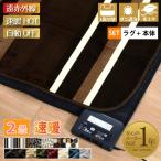 ホットカーペット 遠赤外線タイプ 省エネ 速暖 2畳 カバー付き 抗菌 防臭 防ダニ フランネルラグ 約185×185cm 母の日 多機能搭載 メーカー1年保証