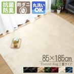 ラグ カーペット ラグマット 洗える おしゃれ 抗菌 防臭 防ダニ 約85×185cm 父の日 1畳 フランネル ホットカーペット 床暖房対応 足元 ライトキャスト