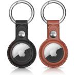 AirTag ケース AirTag キーホルダー エアタグ ケース AirTag 保護 AirTag レザー AirTagケース 耐衝撃 落下防止、AirTag カバー エアタグ キーホルダ