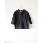KristenseN DU NORD / クリステンセン ドゥ ノルド M-222 oversized shirt loose fit top 2 BLACK / スキッパーブラウス