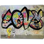 新品 現代アート バンクシー キャンバス画 アートパネル アートポスター LOVE 壁掛け 絵画 インテリア 絵 40x30cm