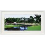 ショッピングポスター 新品 ヒロ・ヤマガタ マスターズ ヒロヤマガタ アートポスター ゴルフ 額装付き 壁掛け 絵画 インテリア 92.5x50.5cm オフセット 絵
