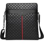 ルイヴィトン 好きにお勧め お洒落 ショルダーバッグ 格子柄 ブラック 黒 メンズ 肩掛け カジュアル 高級感 レザー プレゼント 誕生日 父の日