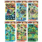 シール 最強王図鑑 キラッとシール ホログラム 6種 各1枚 セット 送料無料 尾上萬 ONOEMAN 動物 恐竜 昆虫 生き物 生物