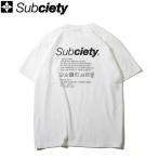 tシャツ Subciety サブサエティ LABEL SS TEE White/Black 半袖Tシャツ カットソー メンズ レディース