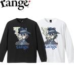 ショッピングRANGE tシャツ range レンジ Man With a Red Star L/S TEE Black White 長袖Tシャツ カットソー メンズ レディース