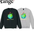 トレーナー range レンジ Heartful Earth CREW SWEAT Black A.Gray クルーネック スウェット メンズ レディース