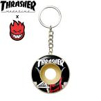  брелок для ключа THRASHER x SPITFIRE Thrasher spito fire mini Wheels KEYCHAIN 42mm цепочка для ключей мужской женский 