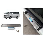  Hiace 200 серия 9 type особый дизайн задний наружная деталь бампера стандарт подножка ga- дориа защита бампера накладка на порожек экстерьер машина детали багажник защита царапина предотвращение из нержавеющей стали серебряный 